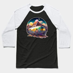 Cosmic Camper Trippy Desert Night Baseball T-Shirt